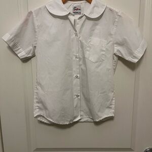 Miss Tulane White Kids Button Down Shirt